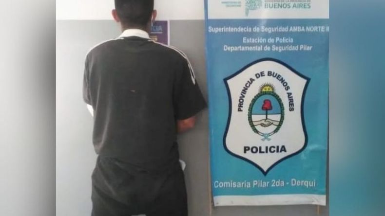 El detenido tiene 24 años y es oriundo de Derqui. .