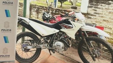 La motocicleta secuestrada en la casa del acusado, ahora detenido.&nbsp;