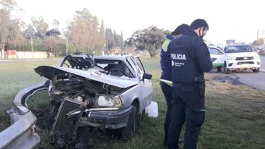DESPISTADO. El accidente se produjo esta mañana en el kilómetro 40 a CABA..