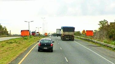 RUTA 6 Y 8. Lugar donde ocurrió el atraco contra el motociclista.