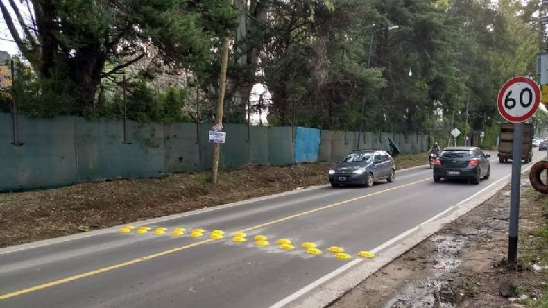 En Chacabuco se colocaron reductores de velocidad..