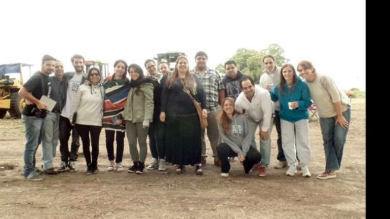 Juntos. Algunos de los vecinos del barrio junto a integrantes del grupo ASUMA..