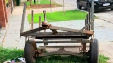 CARRITO. Fue sustraído de la puerta de una vivienda de la calle Labardén. .