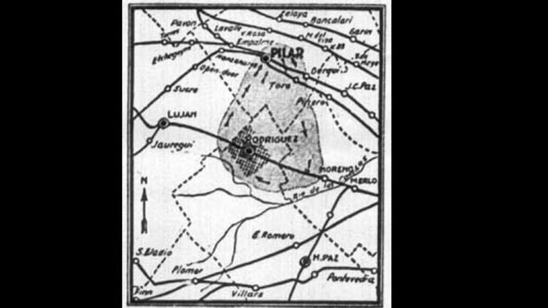 El mapa muestra la zona afectada por el fenómeno..