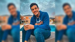 MATEANDO. Diego relajado en casa, tras ganar en La Plata..