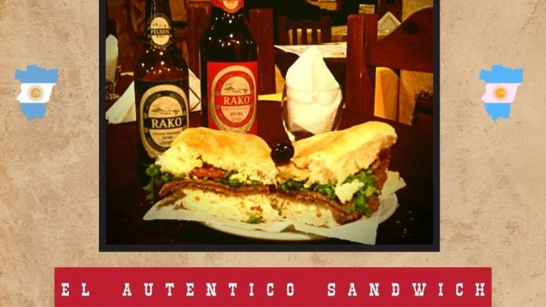 El sánguche de milanesa tucumano podrá comerse en el salón de La Tucumanita. .