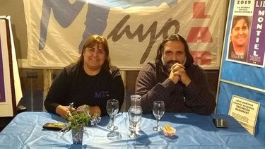 UNIDAD. Montiel y Baradel en Suteba Pilar pidieron trabajar con todos..