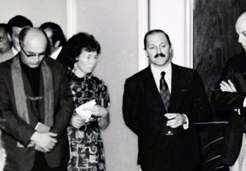 Emilio La Greca durante la inauguraci&oacute;n de la Cl&iacute;nica Nuestra Se&ntilde;ora de F&aacute;tima, hace 55 a&ntilde;os.