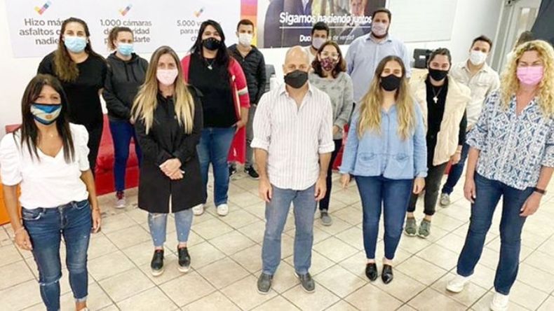 REUNIÓN. La foto del tuit borrado por la Juventud del Pro..