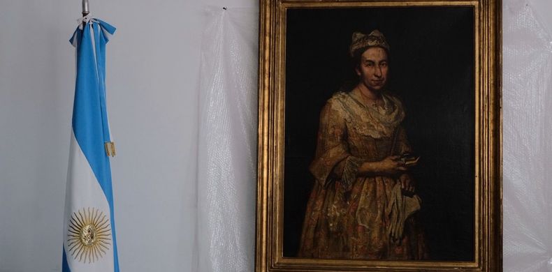 El cuadro robado fue presentado por la Justicia Federal. (Diego Izquierdo).