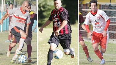 DEFINICIÓN. Risso (Atlético), Mereyro (Villa Rosa) y Sánchez Souto (Sportivo) no se quieren perder la final..