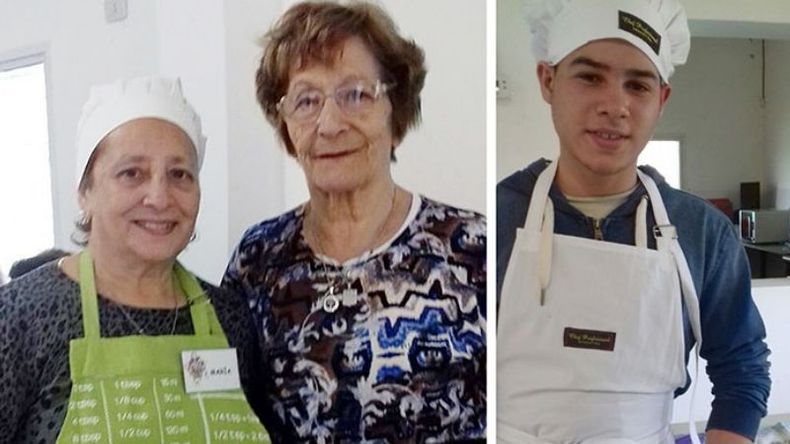 Los cocineros Cristina Damonte y María Teresa Kowal..