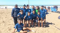 El equipo de fútbol playa Gauchitos Pilarica.&nbsp;