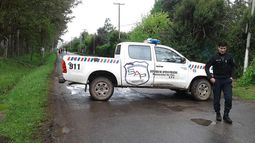 CHUBUT CUSTODIADA. La calle estuvo cortada hasta que finalizaron los peritajes..