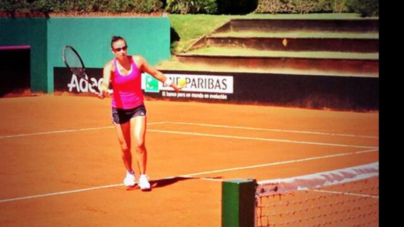 Ormaechea ya entrena en las canchas de Pilará de cara a la Fed Cup del próximo fin de semana..