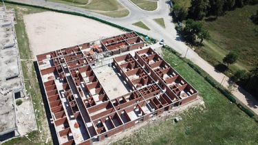 DESDE EL AIRE. Así se encuentra la obra hoy. .