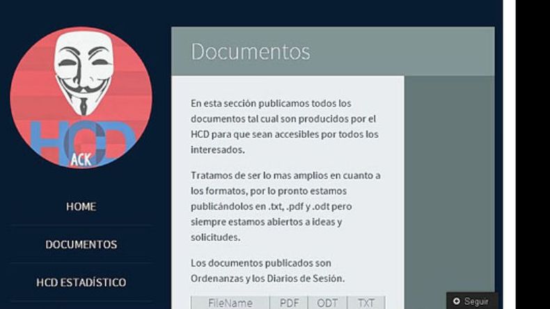 La página de HackHCD contiene información sobre las actividad legislativa..