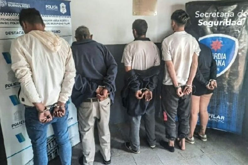 Los integrantes de la banda narco fueron detenidos ayer en Lagomarsino.&nbsp;