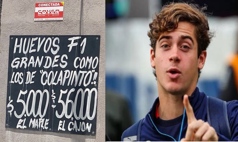Los huevos F1, la última locura de los fanáticos de Franco Colapinto.
