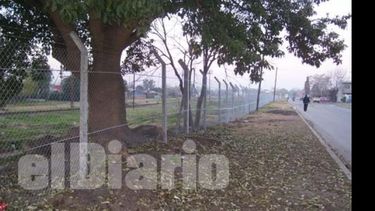 El alambrado perimetral, uno de los trabajos realizados..
