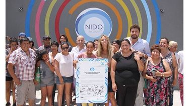 NIDO. El lanzamiento, ayer, en el barrio Monterrey de Derqui. .