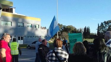BARRERA. D’Onofrio participó de la protesta en el peaje..