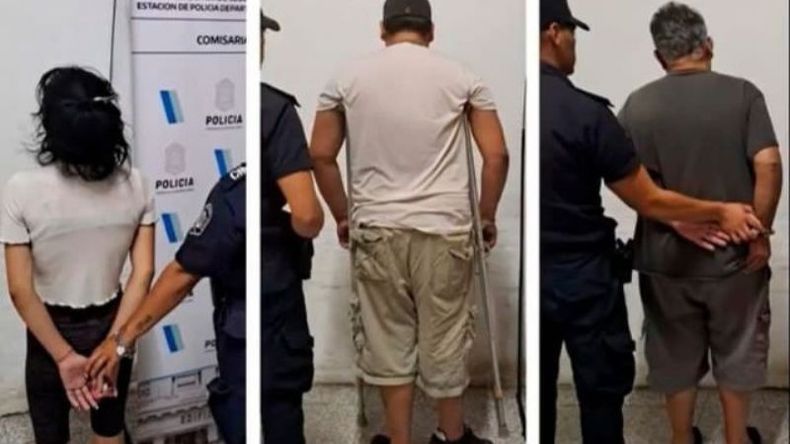 PRESOS. Los detenidos tienen 18, 35 y 72 años de edad..
