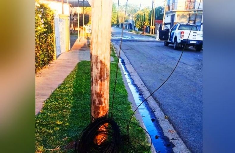 Los dos roba cables fueron detenidos tras un intento de fuga.&nbsp;