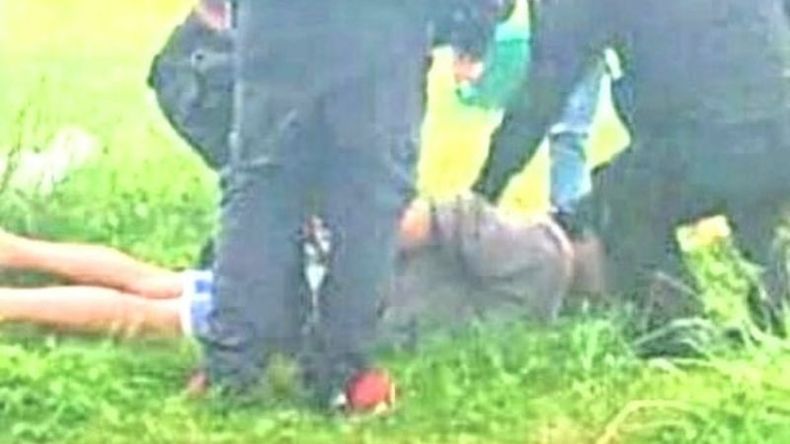 El delincuente fue apresado tras darse a la fuga a toda carrera. Foto @juancaimpacto. .