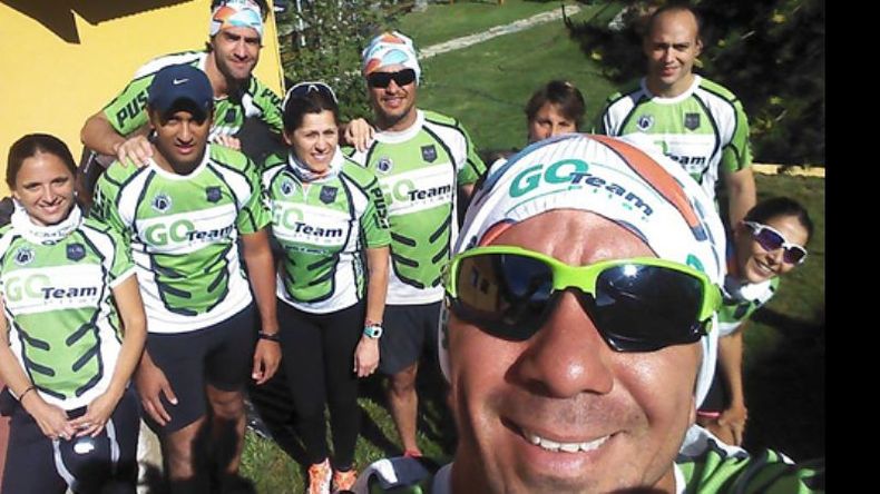 Con García delante, esta autofoto del Go Team previa a la competencia..