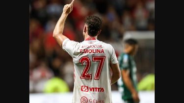 Tomás Molina y su primer grito del 2026. Lleva 18 goles en Argnentinos Juniors. Tomás Molina y su primer grito del 2026. Lleva 18 goles en Argnentinos Juniors.