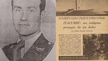 El mayor Víctor Vergani. A la derecha, una crónica de la revista PBT sobre la tragedia de Itacumbú.