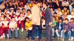 CABEZA A CABEZA. Chilavert y Battistini, con un estudio repleto de público. .