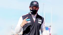 EL 1. Azar celebrando la pole desde la que partirá este domingo..