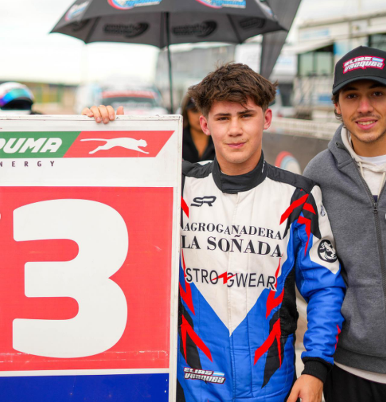 APRENDIZAJE. Elías Vázquez corrió la Copa Abath y debutó en el Turismo Pista en Olavarría.